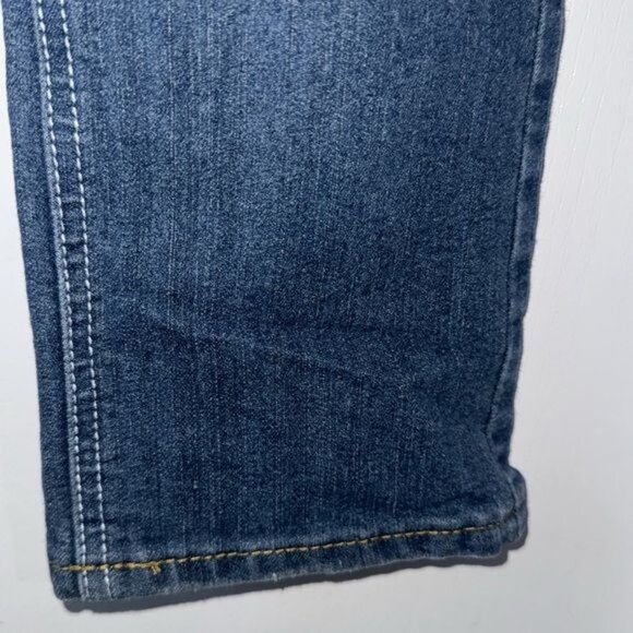 VIP Womens Cropped Denim Jeans Size 7/8 Dark Wash Cotton Blend - Picture 5 of 9